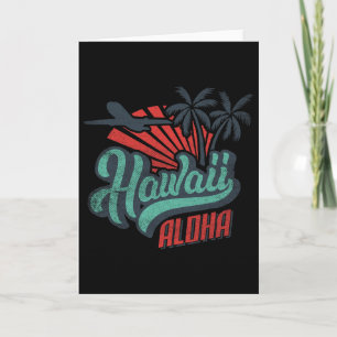 Aloha Hawaii Hawaiian Tee Strand Urlaub Kostüm L Karte