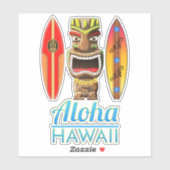 Aloha Hawaii Hawaiian Tiki Surfing Aufkleber (Blatt)