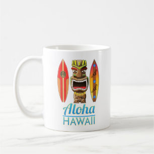 Aloha Hawaii Hawaiian Tiki Surfing Kaffeetasse