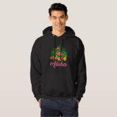 Aloha Hawaii Hawaiian Tropical Flamingo Summer Vac Hoodie (Vorne ganz)
