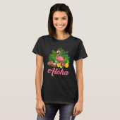 Aloha Hawaii Hawaiian Tropical Flamingo Summer Vac T-Shirt (Vorne ganz)
