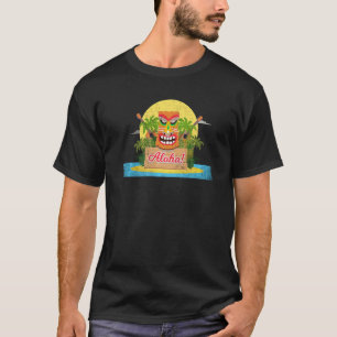 Aloha Hawaii Hawaiianinsel Retro Vintag Tiki Su T-Shirt