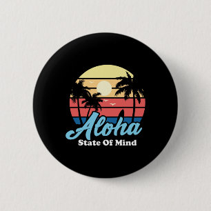 Aloha Hawaii Hawaiianischer Strand Surfer Surfen S Button