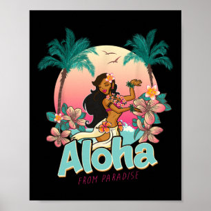 Aloha Hawaii Hawaiianisches Paradies Insel Strand Poster
