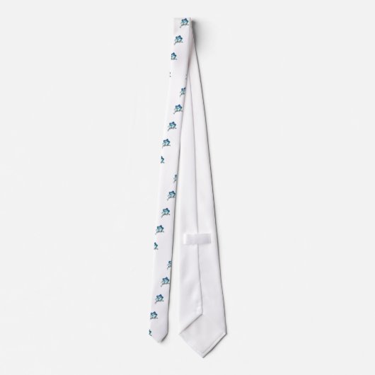 Aloha Hawaii Hibiskus Blume Krawatte (Rückseite)