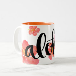 Aloha Hawaii-Hibiskus-Tasse Zweifarbige Tasse