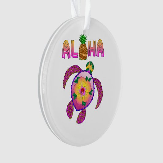 Aloha Hawaii-Honu-Schildkröte Ornament (Vorderseite)