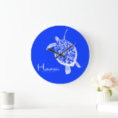 Aloha Hawaii Honu Turtle Große Wanduhr (Zuhause)