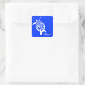 Aloha Hawaii Honu Turtle Quadratischer Aufkleber (Tasche)