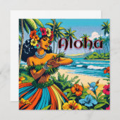Aloha | Hawaii Hula Dancer am Strand (Vorne/Hinten)