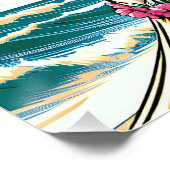 Aloha | Hawaii Hula Dancer am Strand Poster (Ecke)