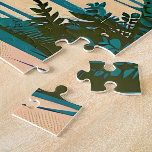 Aloha | Hawaii Hula Dancer am Strand Puzzle (Seite)