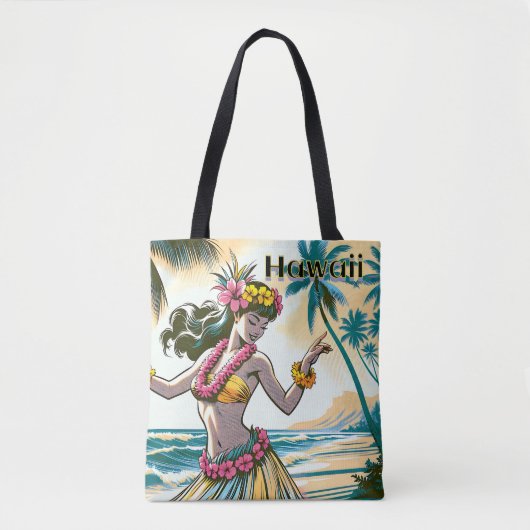 Aloha | Hawaii Hula Dancer am Strand Tasche (Vorderseite)