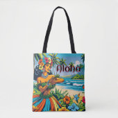 Aloha | Hawaii Hula Dancer am Strand Tasche (Vorderseite)