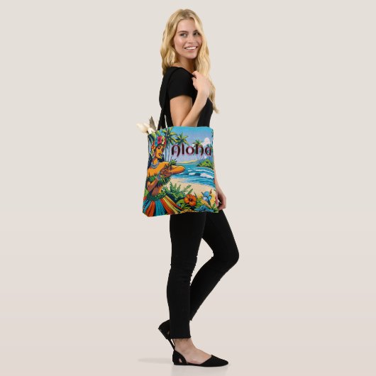 Aloha | Hawaii Hula Dancer am Strand Tasche (Am Model)