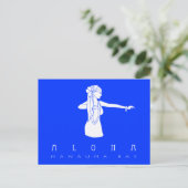 Aloha Hawaii Hula Dancer Postkarte (Stehend Vorderseite)