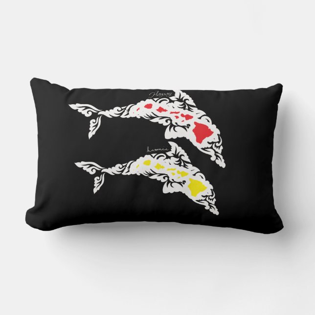 Aloha Hawaii-Insel-Delphin Lendenkissen (Vorderseite)