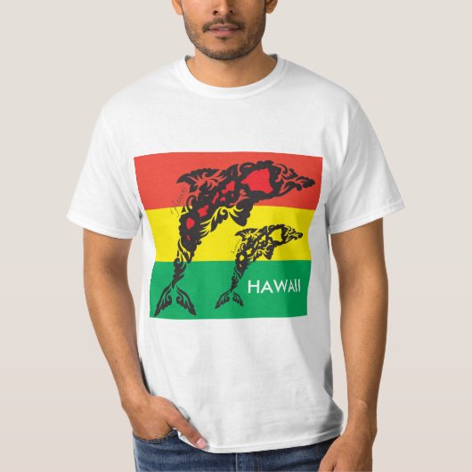 Aloha Hawaii-Insel-Delphin T-Shirt (Vorderseite)