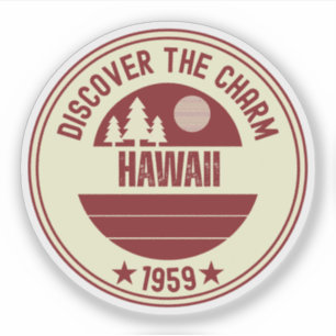Aloha Hawaii - Insel-Vibes-Geschenk Aufkleber