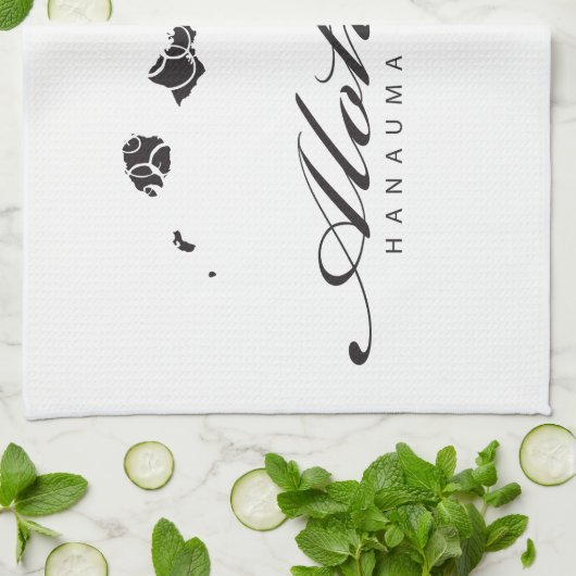 Aloha Hawaii-Inseln Handtuch (Gefaltet)