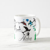 Aloha Hawaii-Inseln Kaffeetasse (VorderseiteRechts)