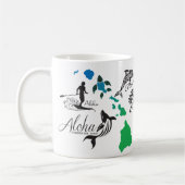 Aloha Hawaii-Inseln Kaffeetasse (Links)
