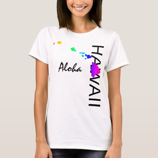 ALOHA - HAWAII-INSELN NEON RAINBOW T-Shirt (Vorderseite)