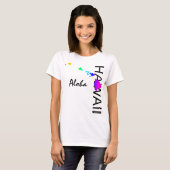 ALOHA - HAWAII-INSELN NEON RAINBOW T-Shirt (Vorne ganz)