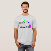 ALOHA - HAWAII-INSELN NEON RAINBOW T-Shirt (Vorne ganz)