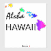 ALOHA - HAWAII-INSELN RAINBOW AUFKLEBER (Blatt)