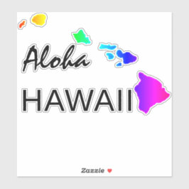 ALOHA - HAWAII-INSELN RAINBOW AUFKLEBER