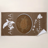 Aloha Hawaii-Inseln Strandtuch (Vorderseite)