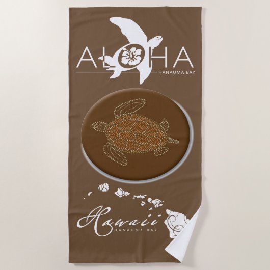 Aloha Hawaii-Inseln Strandtuch (Vorderseite)