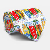 Aloha Hawaii Inseln Surfing Krawatte (Gerollt)