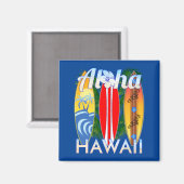 Aloha Hawaii Inseln Surfing Magnet (Vorderseite/Rückseite)