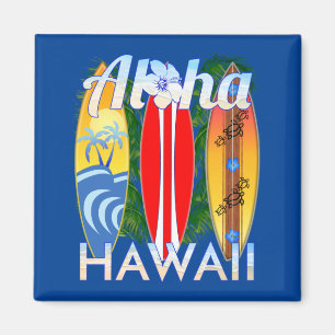 Aloha Hawaii Inseln Surfing Magnet