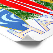 Aloha Hawaii Inseln Surfing Poster (Ecke)