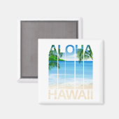 Aloha Hawaii Inseln Tropical Beach Magnet (Vorderseite/Rückseite)
