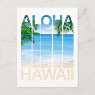 Aloha Hawaii Inseln Tropical Beach Postkarte