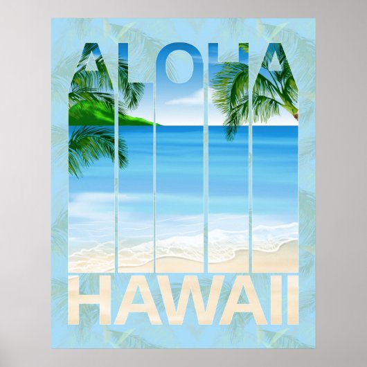 Aloha Hawaii Island Beach Poster (Vorne)