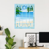 Aloha Hawaii Island Beach Poster (Heimbüro)