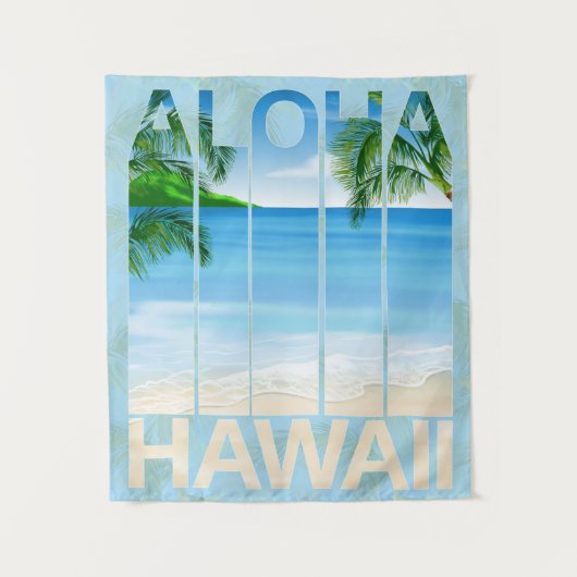 Aloha Hawaii Island Beach Wandteppich (Vorderseite)