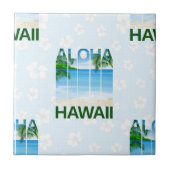 Aloha Hawaii Island Summer Beach Fliese (Vorderseite)