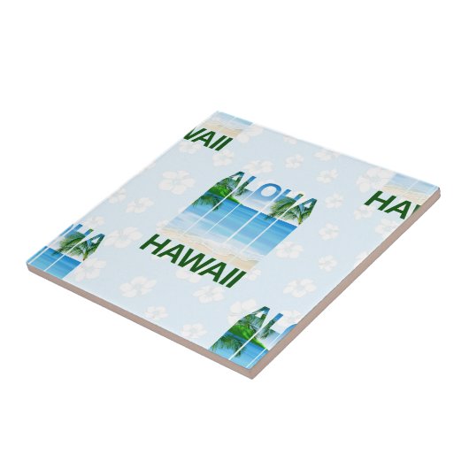 Aloha Hawaii Island Summer Beach Fliese (Seite)