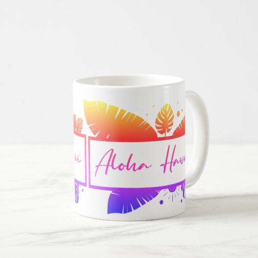 Aloha Hawaii Kaffeetasse (VorderseiteRechts)