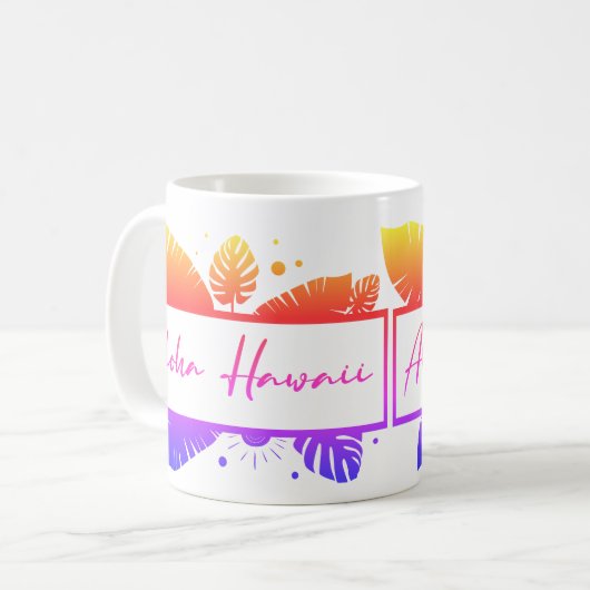 Aloha Hawaii Kaffeetasse (Vorderseite Links)
