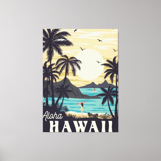 Aloha Hawaii Leinwanddruck (Vorderseite)