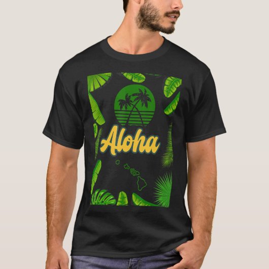 ALOHA HAWAII MÄNNER FRAUEN KIDS T-Shirt (Vorderseite)