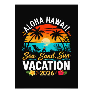 Aloha Hawaii Meer Sand Sonne 2026 Fotodruck