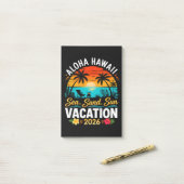 Aloha Hawaii Meer Sand Sonne 2026 Post-it Klebezettel (Auf Schreibtisch)